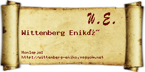 Wittenberg Enikő névjegykártya